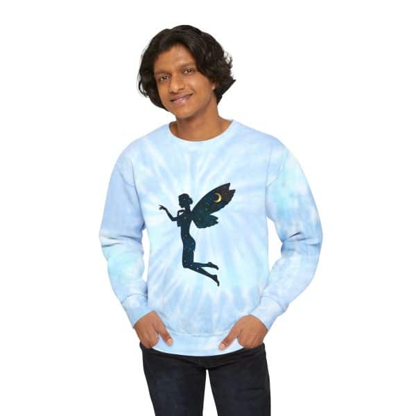 Celestial Fairy Unisex Tie-Dye Sweatshirt - Image 3
