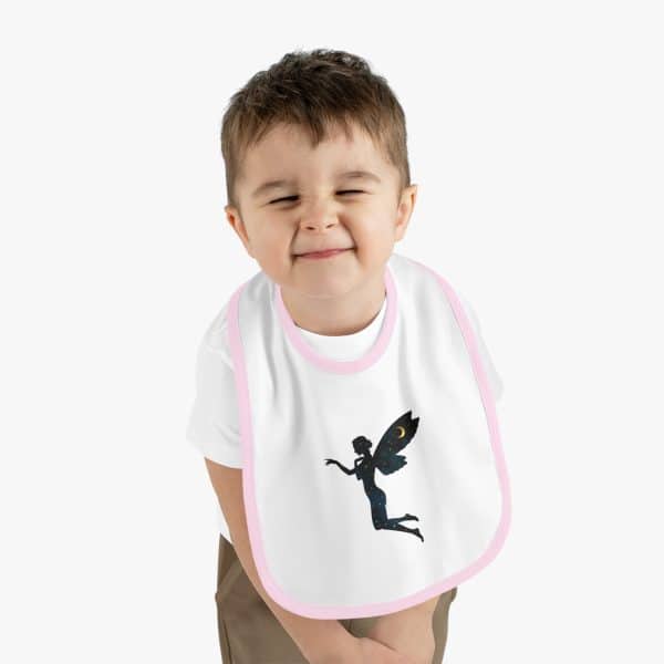 Celestial Fairy Baby Contrast Trim Jersey Bib - Image 9