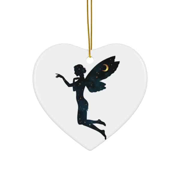 Fairy Silhouette Ceramic Ornament - Enchanting Star Shape for Holiday Decor - Image 7