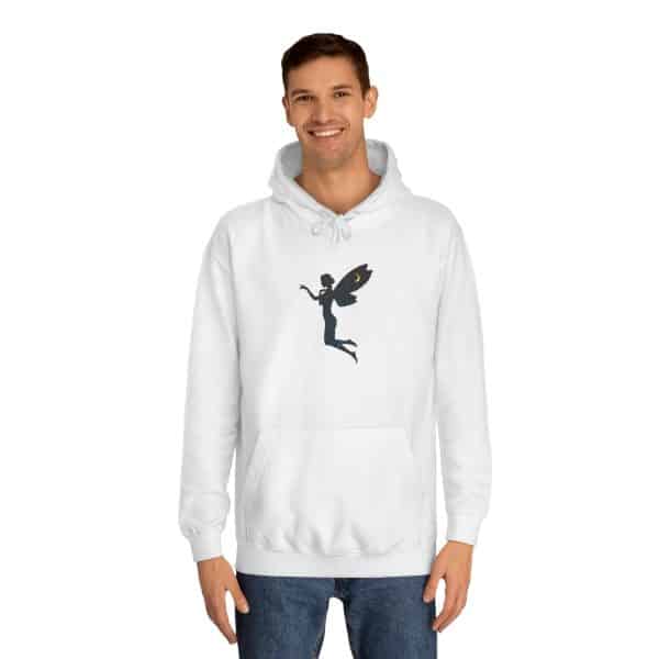 Fairy Design Unisex College Hoodie - Dreamy and Unique Campus Wear - Image 3
