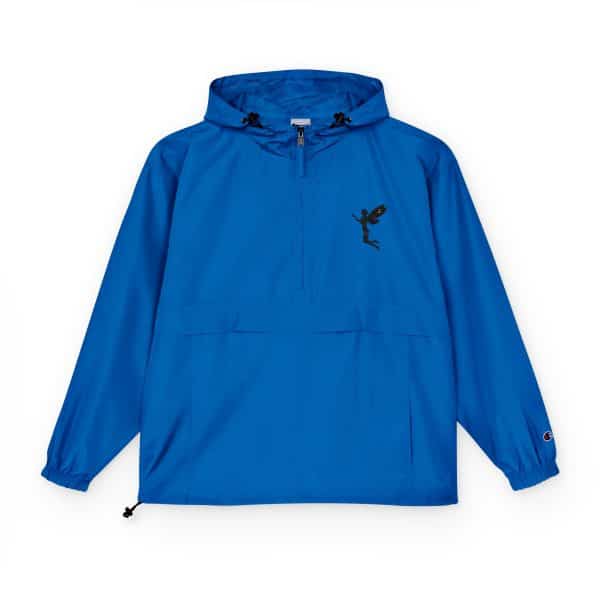 Celestial Fairy Champion Unisex Packable Anorak Jacket - Vibrant Orange with Fairy Design - Image 9