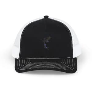 Celestial Fairy Stylish Black & White Snapback Trucker Cap with Embroidery