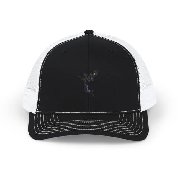Celestial Fairy Stylish Black & White Snapback Trucker Cap with Embroidery