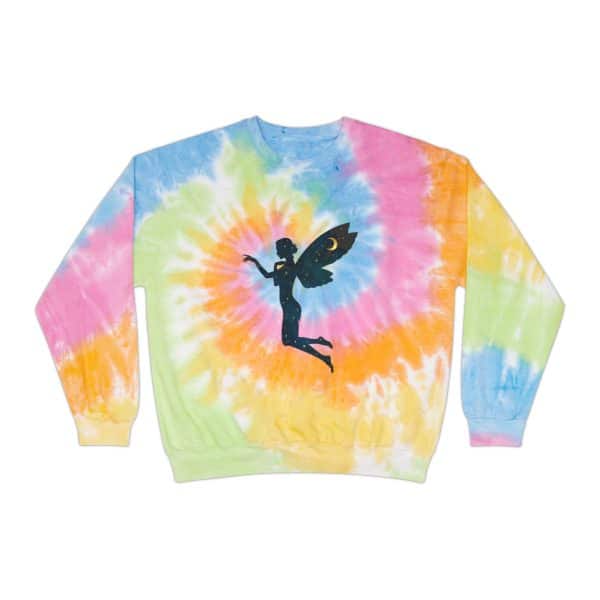Celestial Fairy Unisex Tie-Dye Sweatshirt - Image 9