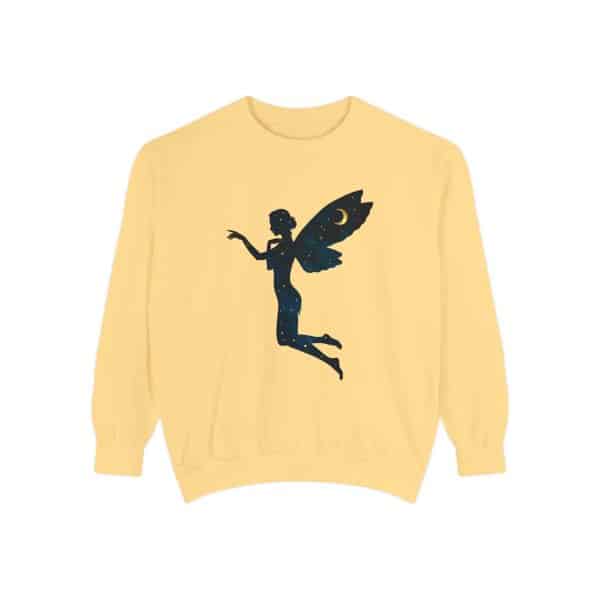 Celestial Fairy Unisex Garment-Dyed Sweatshirt - Cozy and Dreamy Style - Image 9