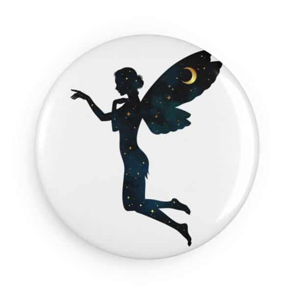 Whimsical Fairy Button Magnet - Galaxy Design - Enchanting Home Decor