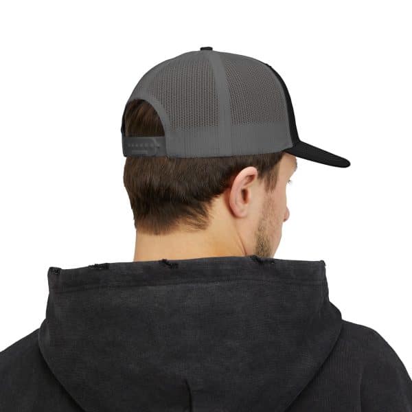 Celestial Fairy Stylish Black & White Snapback Trucker Cap with Embroidery - Image 12