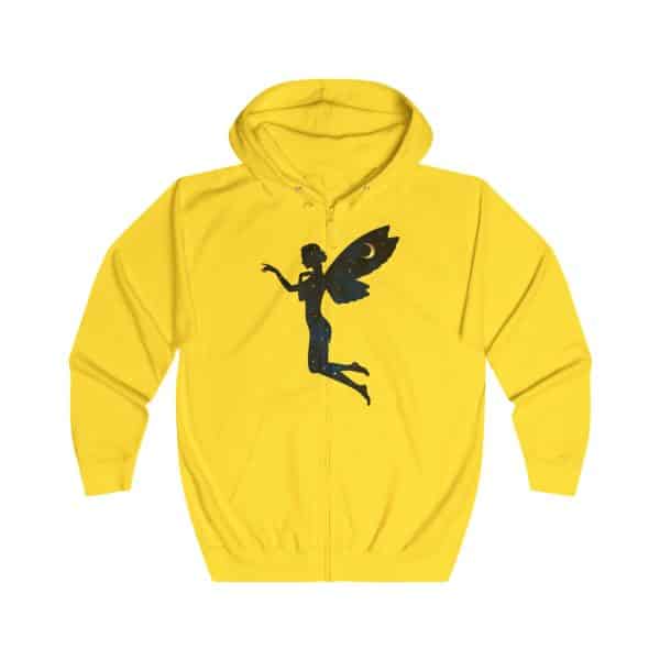 Celestial Fairy Unisex Full Zip Hoodie - Magical Night Sky Design - Image 3