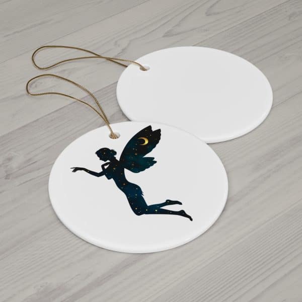 Fairy Silhouette Ceramic Ornament - Enchanting Star Shape for Holiday Decor - Image 5
