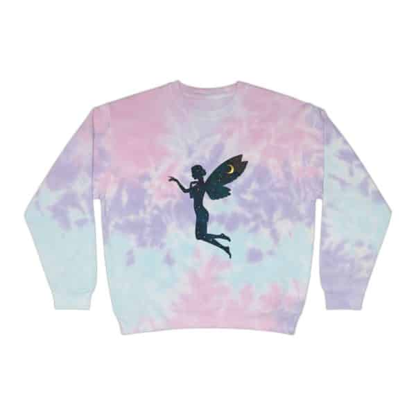 Celestial Fairy Unisex Tie-Dye Sweatshirt - Image 5