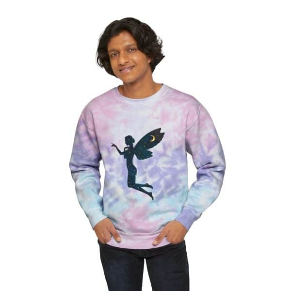 Celestial Fairy Unisex Tie-Dye Sweatshirt - Image 7