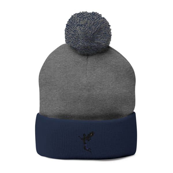 Celestial Fairy Cozy Pom-Pom Knit Cap with Embroidered Design - Image 13